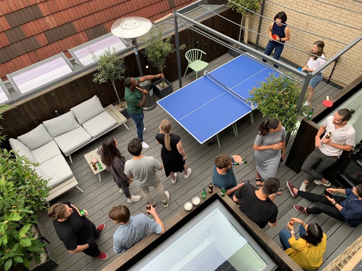 Rooftop social at the studio